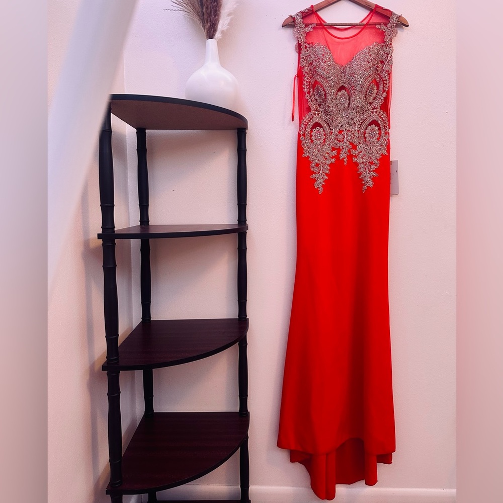 Red fancy gown